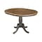 International Concepts 36 in. Round Extension Dining Table with Leaf and 4 Madrid LadderBack Chairs - 5 Piece Dining Set K45-36RXT-C2-4 - alternate 2